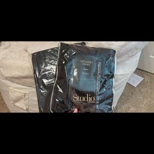 2 Sheer Black curtain panels